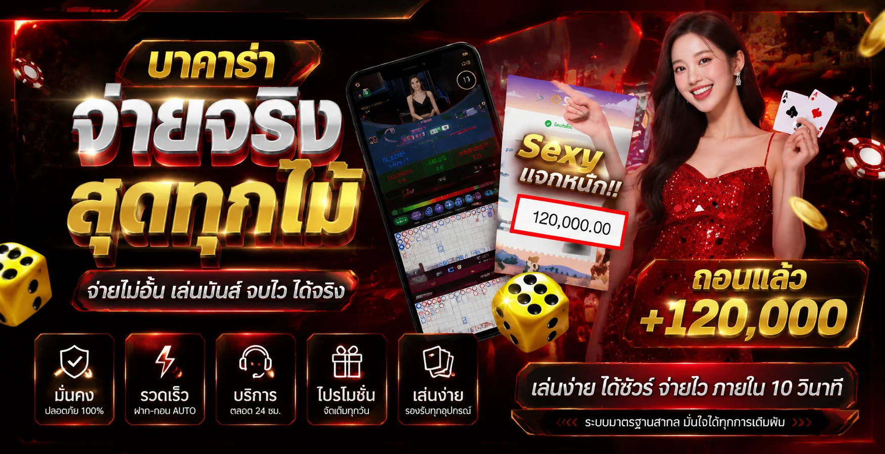 คาสิโนออนไลน์ AMBS88 บาคาร่าสด ถ่ายทอดสดดีลเลอร์จริง